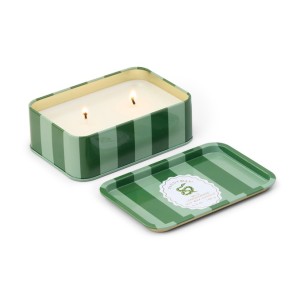 Ароматна соева свещ Падивакс в метална кутия, A Dopo - принт змия - дива лимомена трева